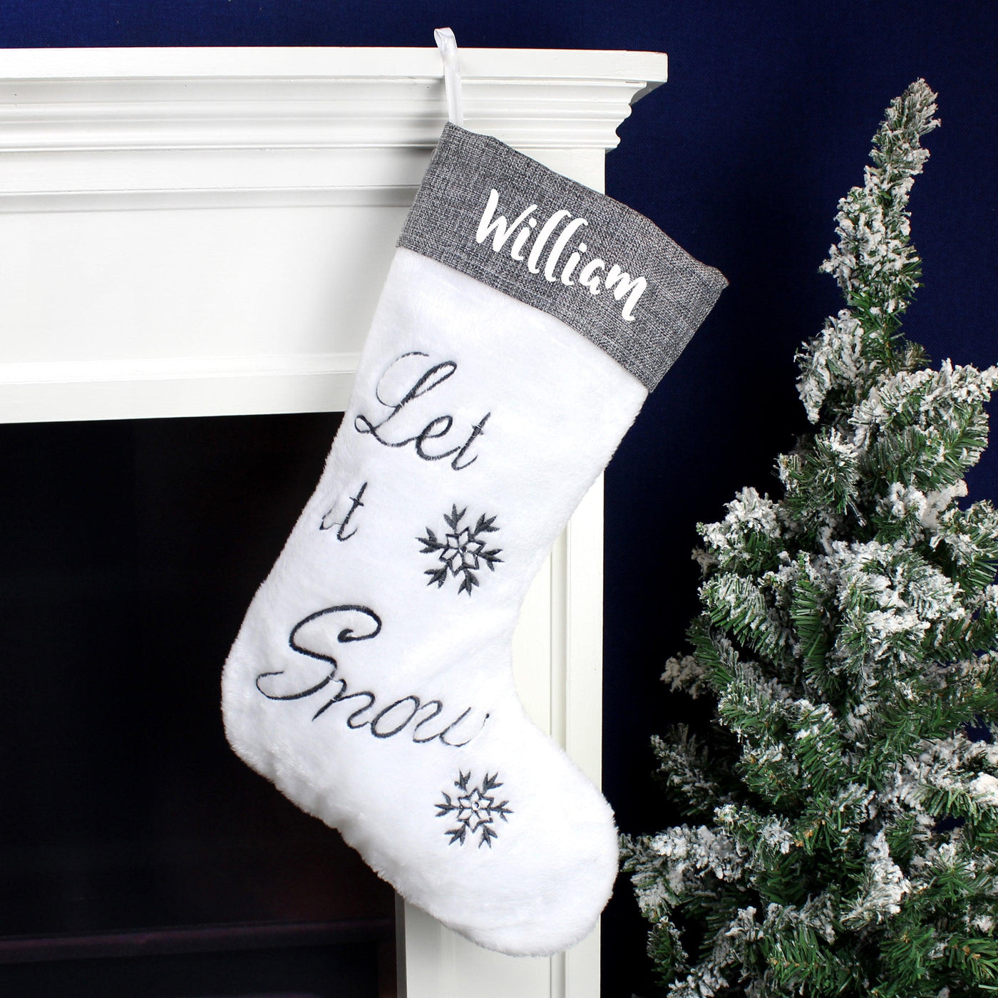 Personalised Let It Snow Christmas Stocking - Shop Personalised Gifts