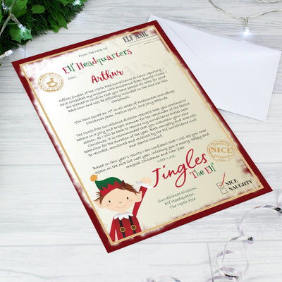 Personalised Elf Surveillance Christmas Letter - Shop Personalised Gifts