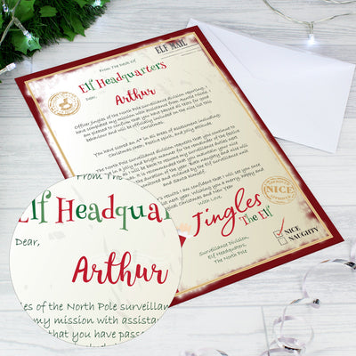 Personalised Elf Surveillance Christmas Letter - Shop Personalised Gifts