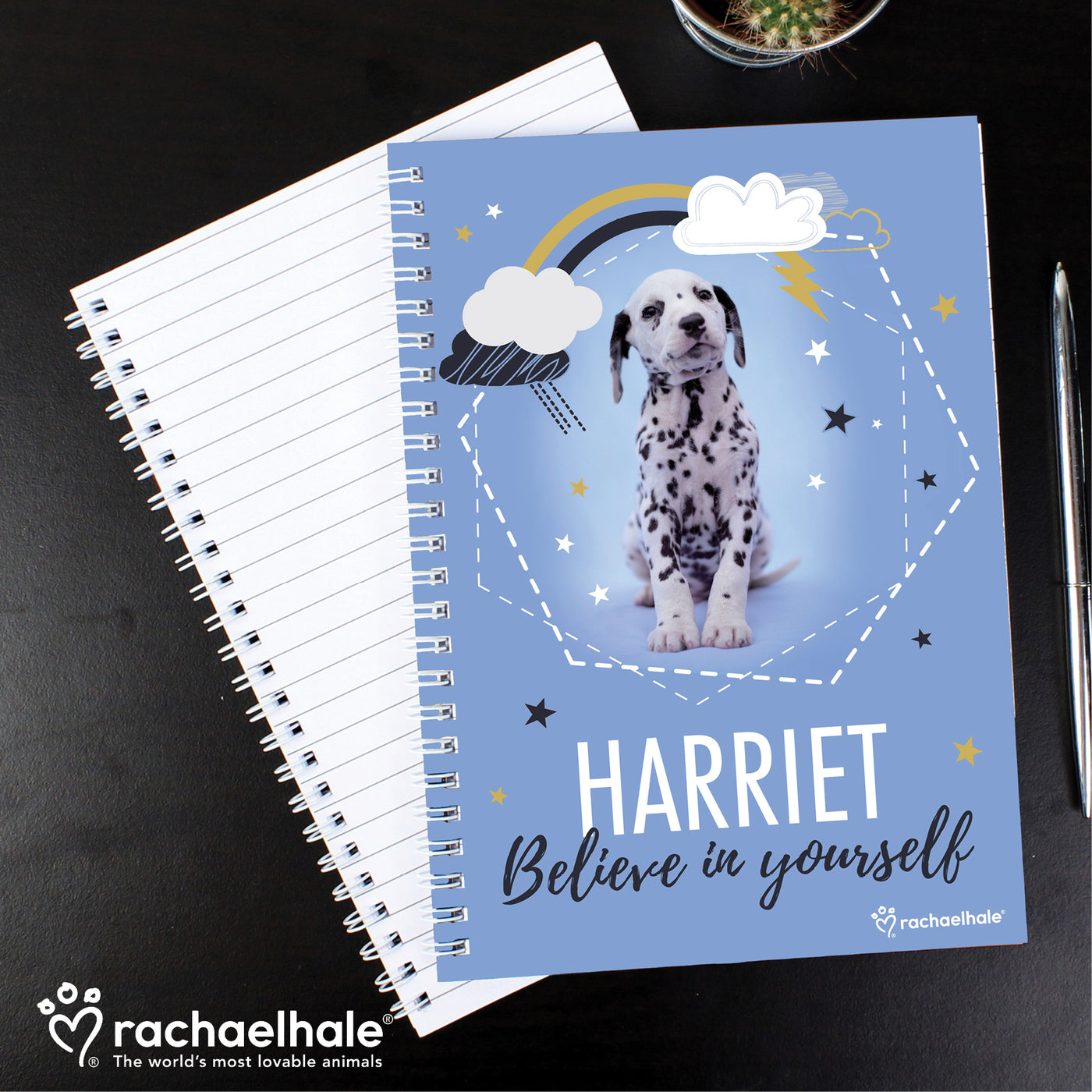 Personalised Rachal Dalmatian A5 Notebook