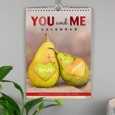 Personalised A4 Couple You And Me Calendar - Shop Personalised Gifts