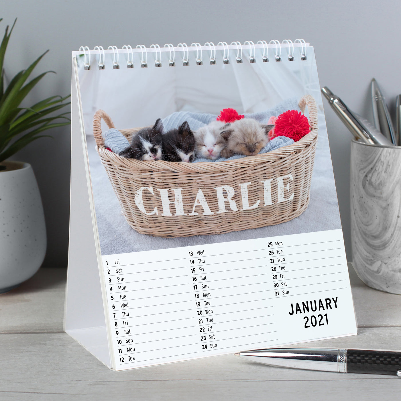 Personalised Cats and Kittens Desk Calendar - Shop Personalised Gifts