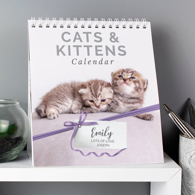 Personalised Cats and Kittens Desk Calendar - Shop Personalised Gifts