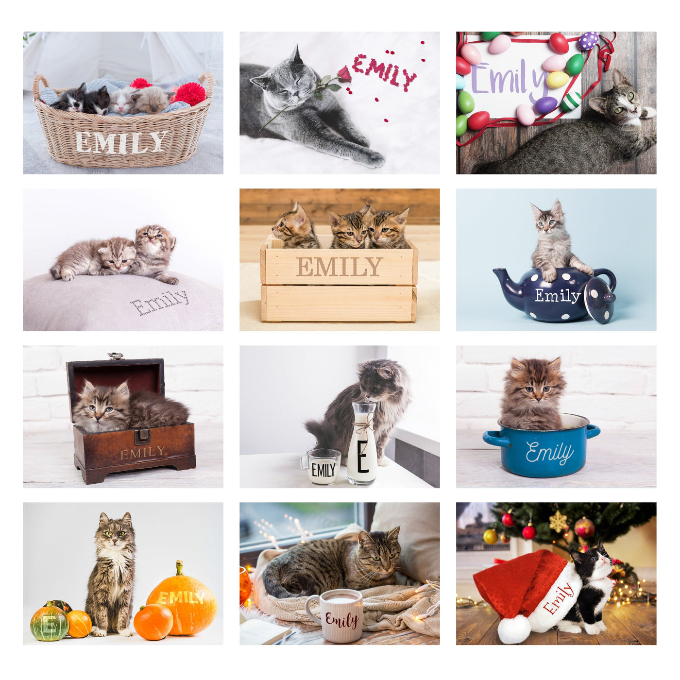 Personalised Cats and Kittens Desk Calendar - Shop Personalised Gifts
