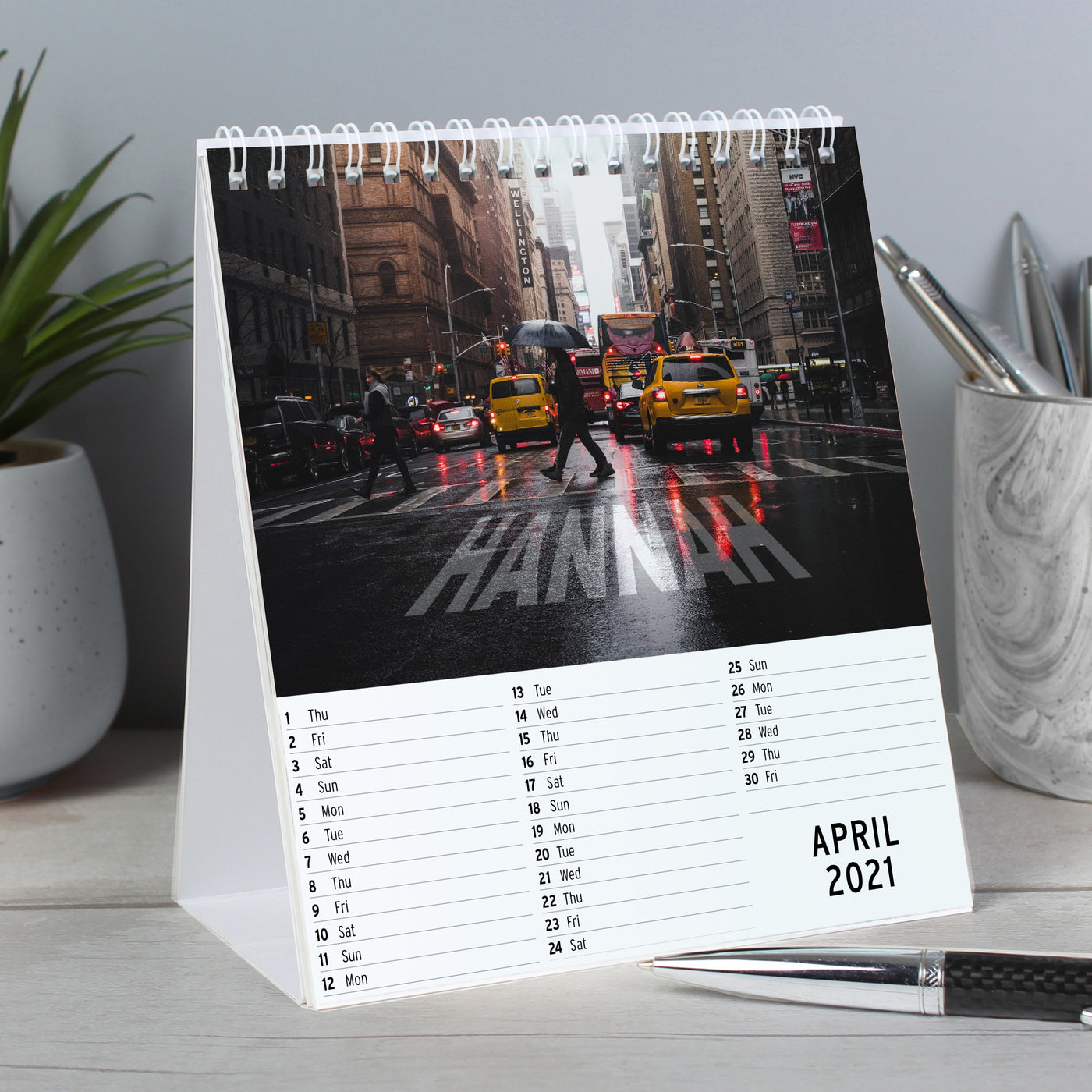 Personalised New York Desk Calendar - Shop Personalised Gifts