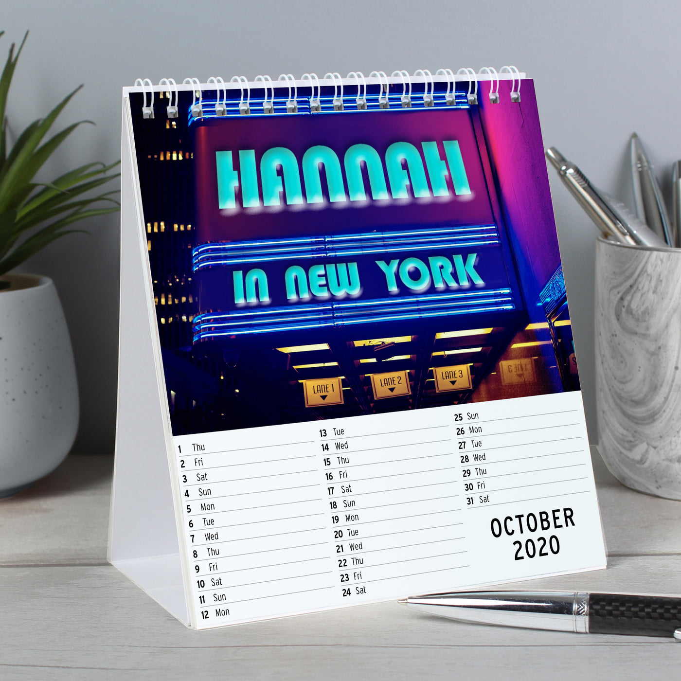 Personalised New York Desk Calendar - Shop Personalised Gifts