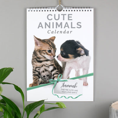 Personalised A4 Cute Animals Calendar - Shop Personalised Gifts