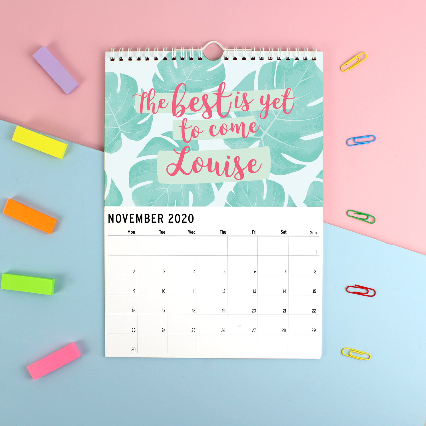 Personalised A4 Motivational Quotes Calendar - Shop Personalised Gifts