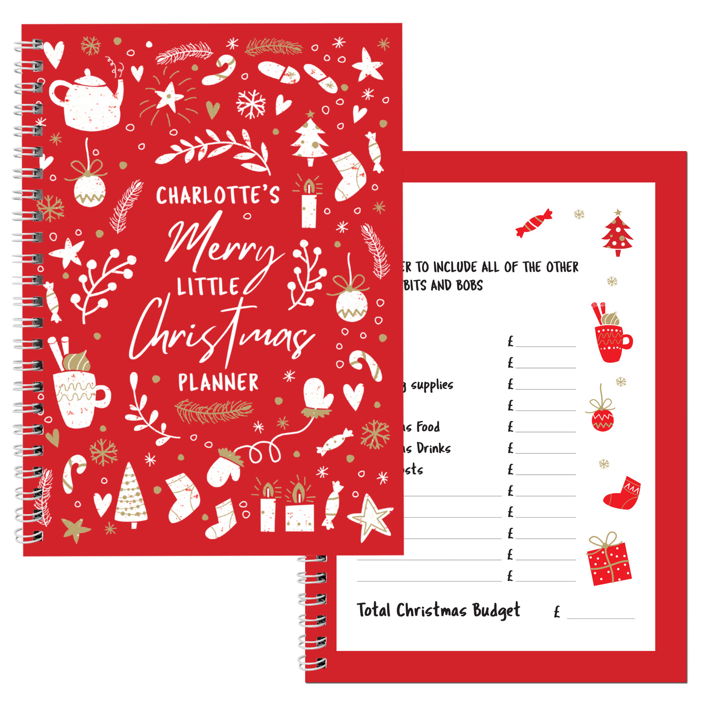 Personalised Christmas A5 Planner