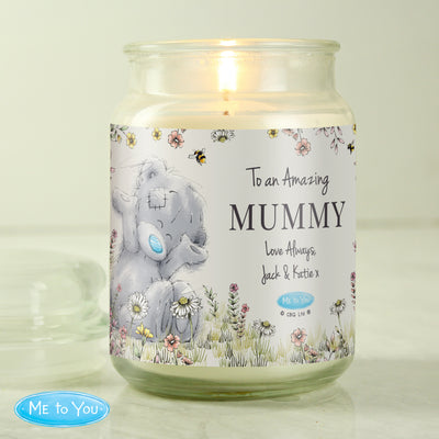 Personalised Me to You Floral Large Scented Jar Wax Candle