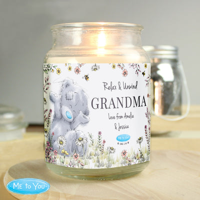 Personalised Me to You Floral Large Scented Jar Wax Candle