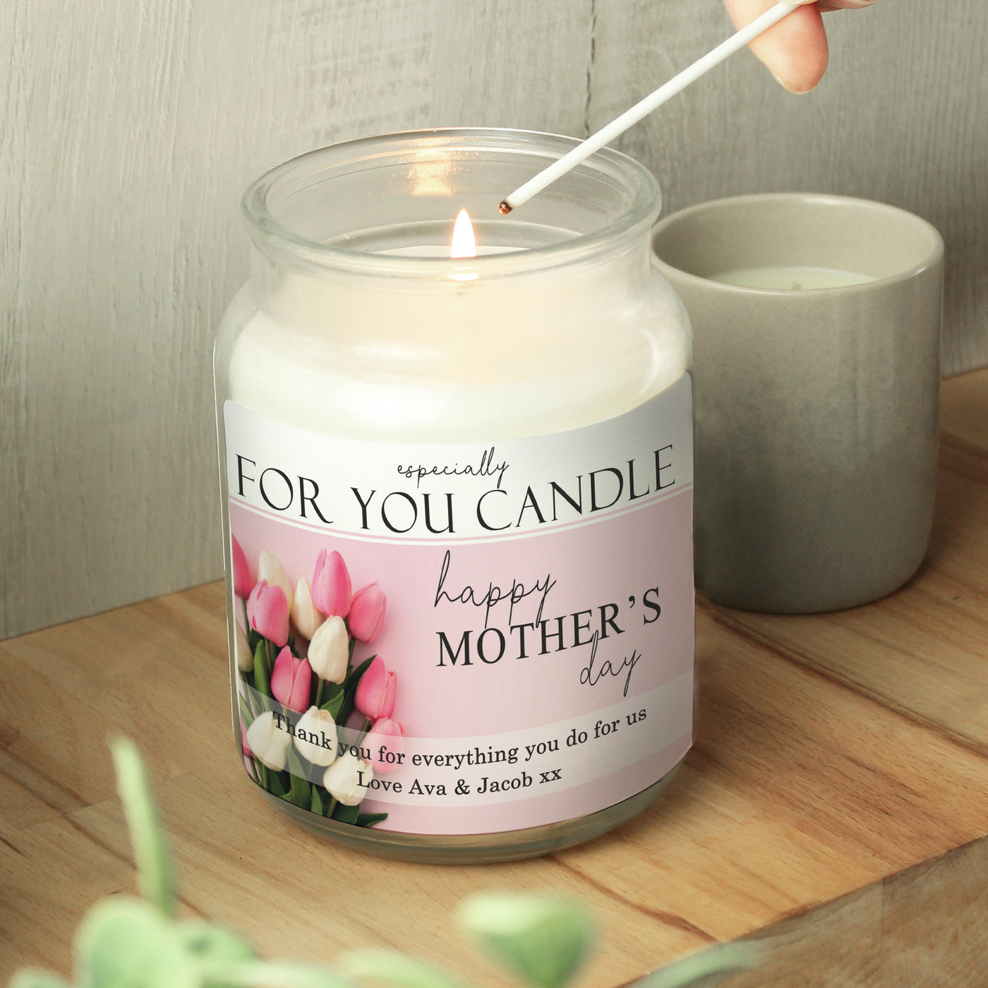 Personalised Especially For You Mothers Day Large Scented Jar Wax Candle