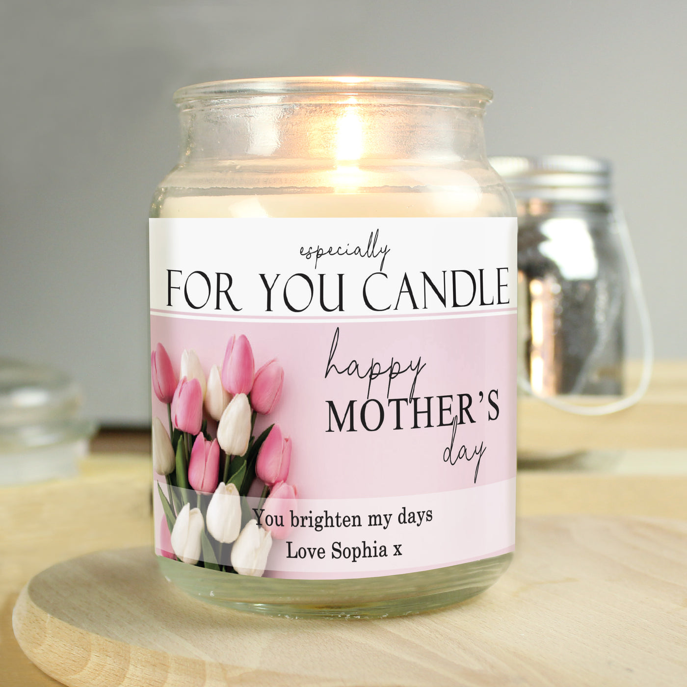 Personalised Especially For You Mothers Day Large Scented Jar Wax Candle