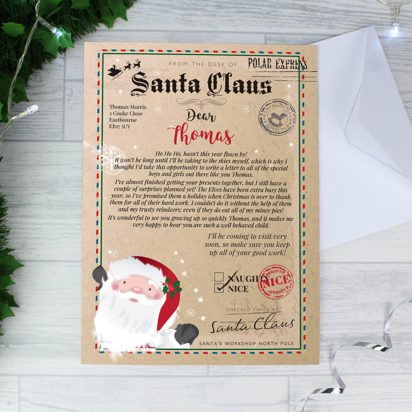 Personalised Santa Claus Letter Christmas Letter For Children - Shop Personalised Gifts