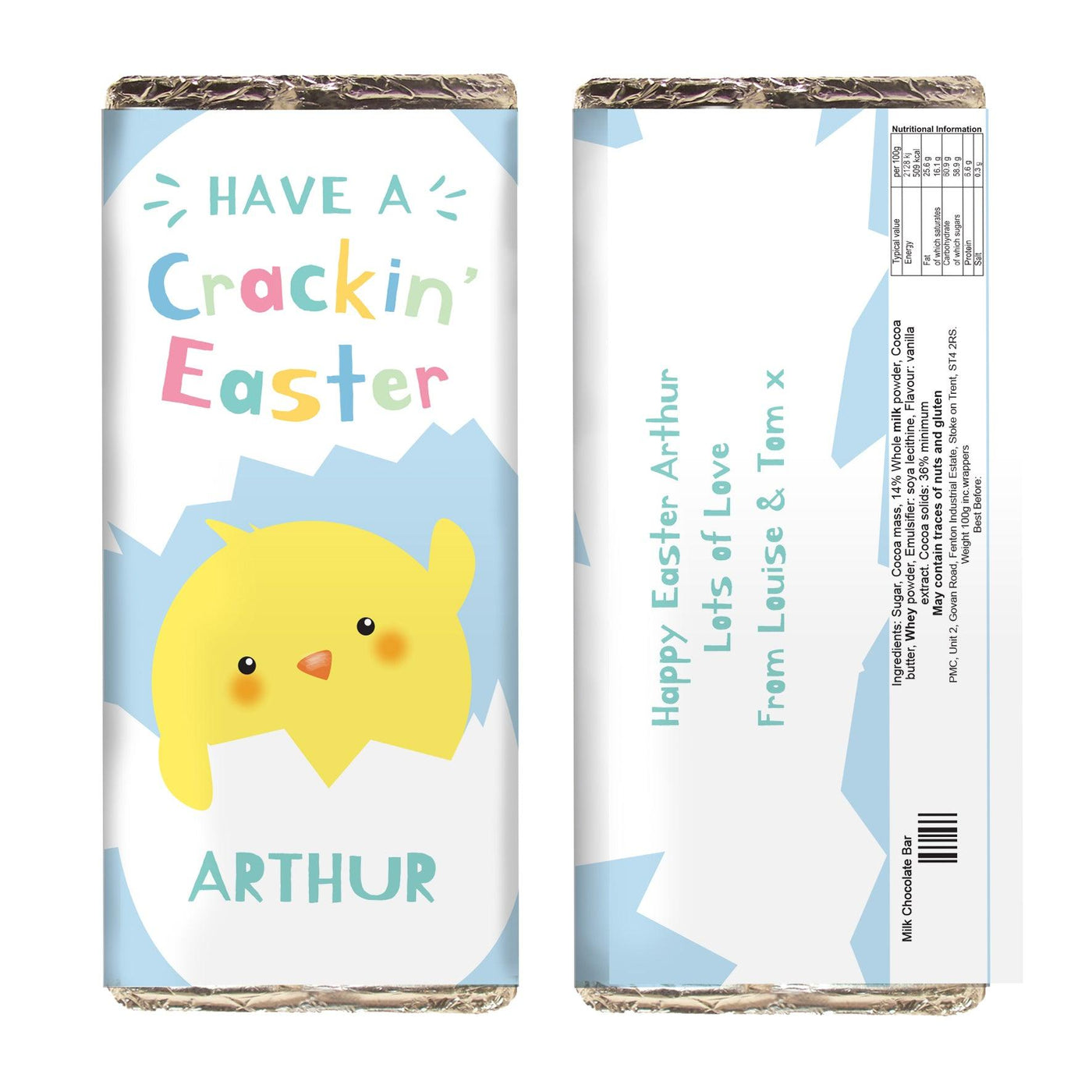 Personalised Have A Cracking Easter Milk Chocolate Bar - Shop Personalised Gifts