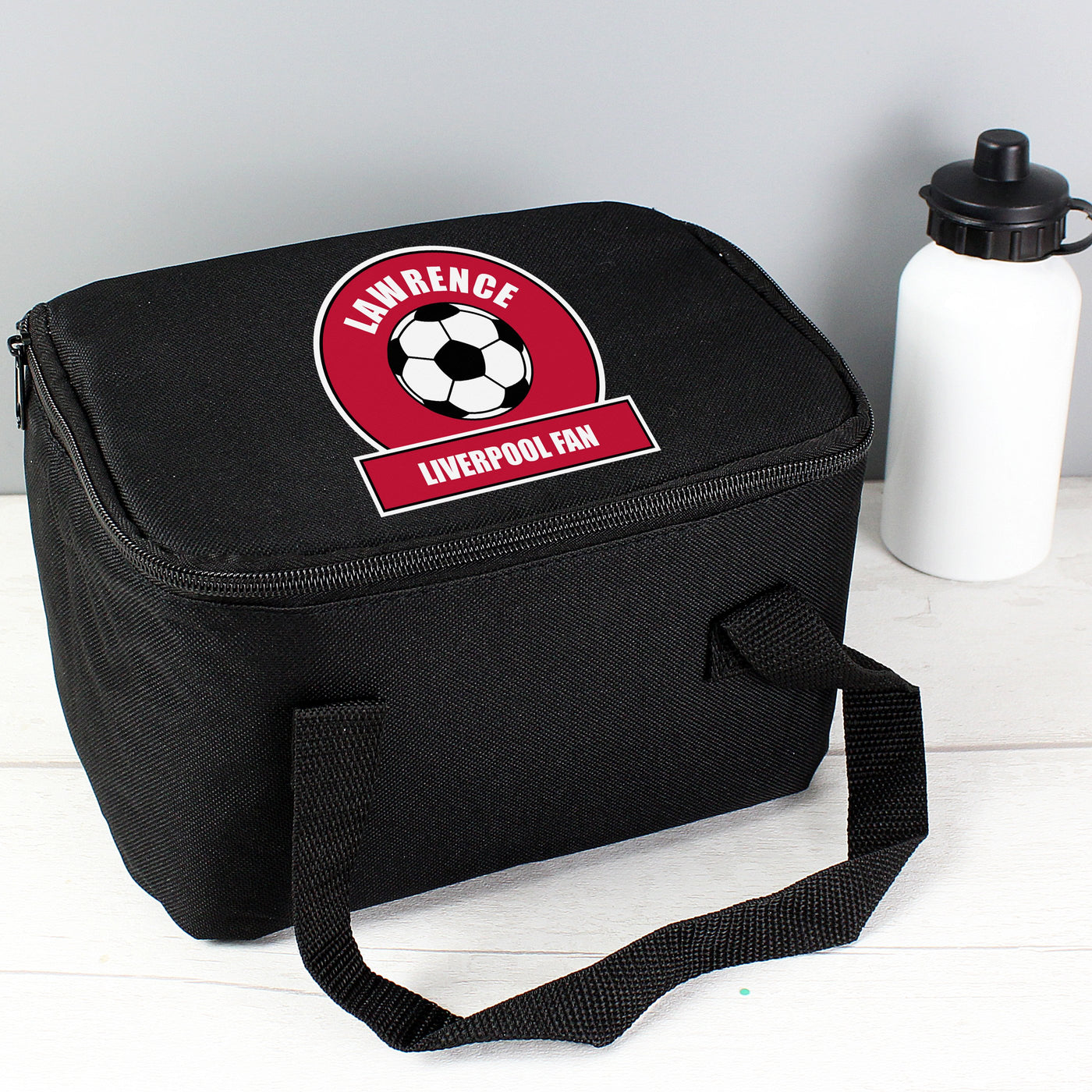 Personalised Red Football Fan Insulated Lunch Bag - Shop Personalised Gifts