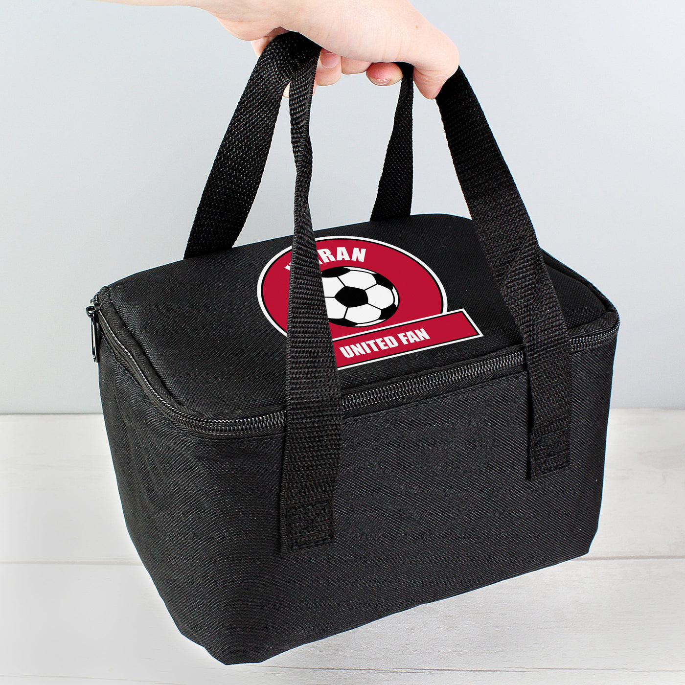 Personalised Red Football Fan Insulated Lunch Bag - Shop Personalised Gifts