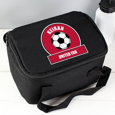 Personalised Red Football Fan Insulated Lunch Bag - Shop Personalised Gifts