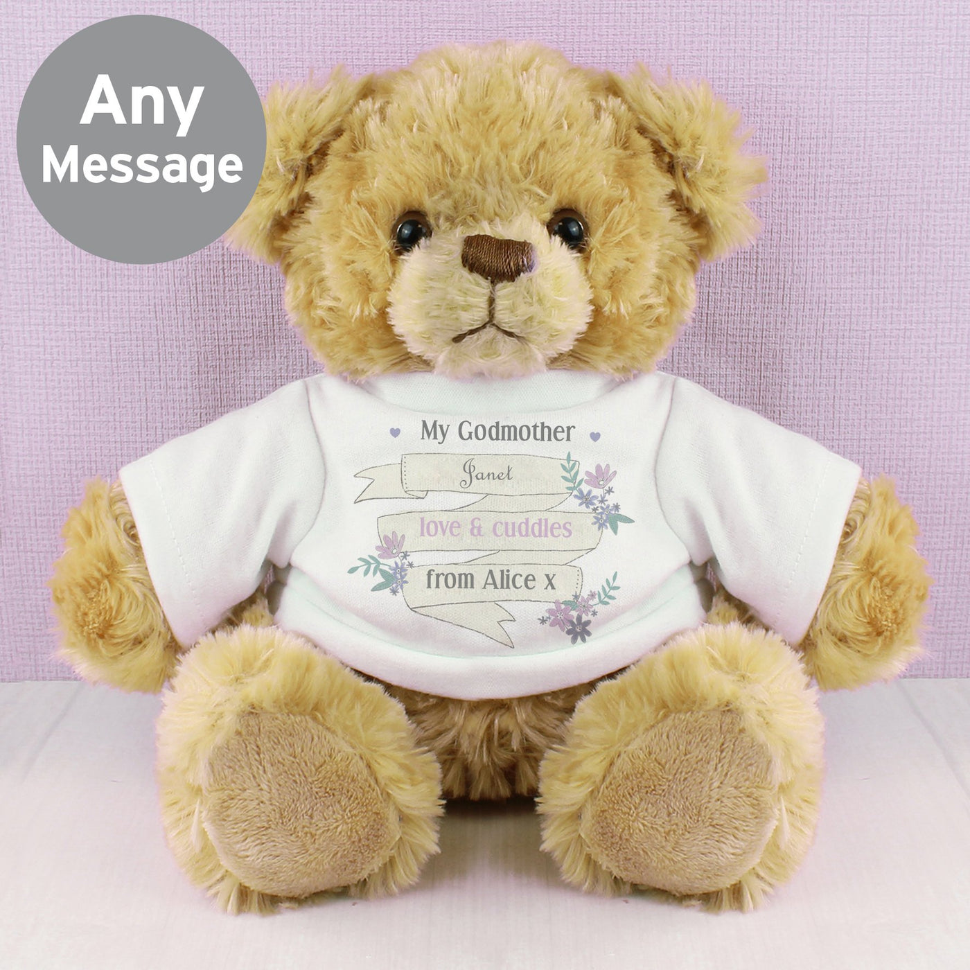 Personalised Garden Bloom Message Teddy Bear - Shop Personalised Gifts