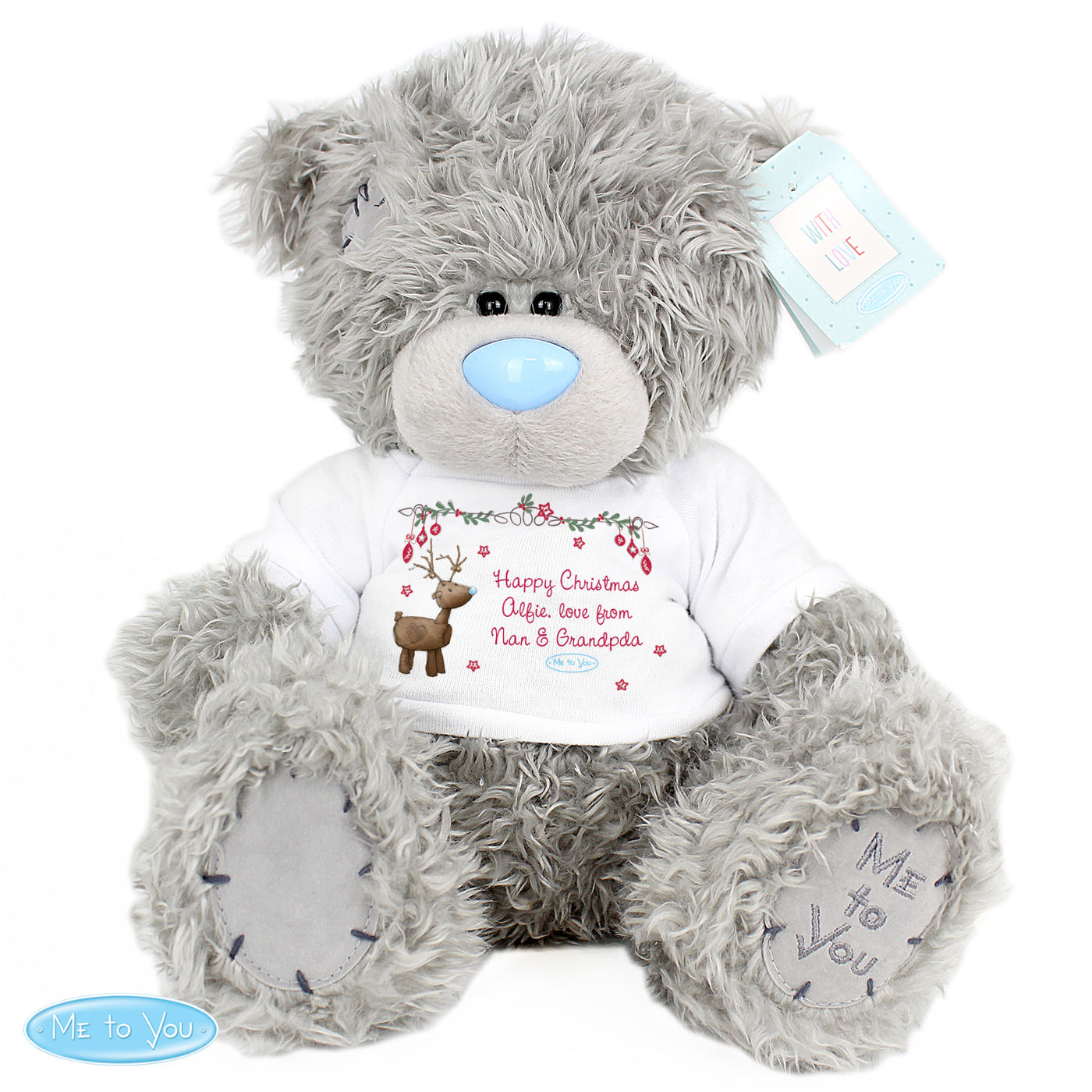 Personalised Me To You Christmas Teddy Bear with Reindeer T-Shirt - Shop Personalised Gifts