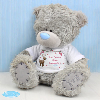 Personalised Me To You Christmas Teddy Bear with Reindeer T-Shirt - Shop Personalised Gifts