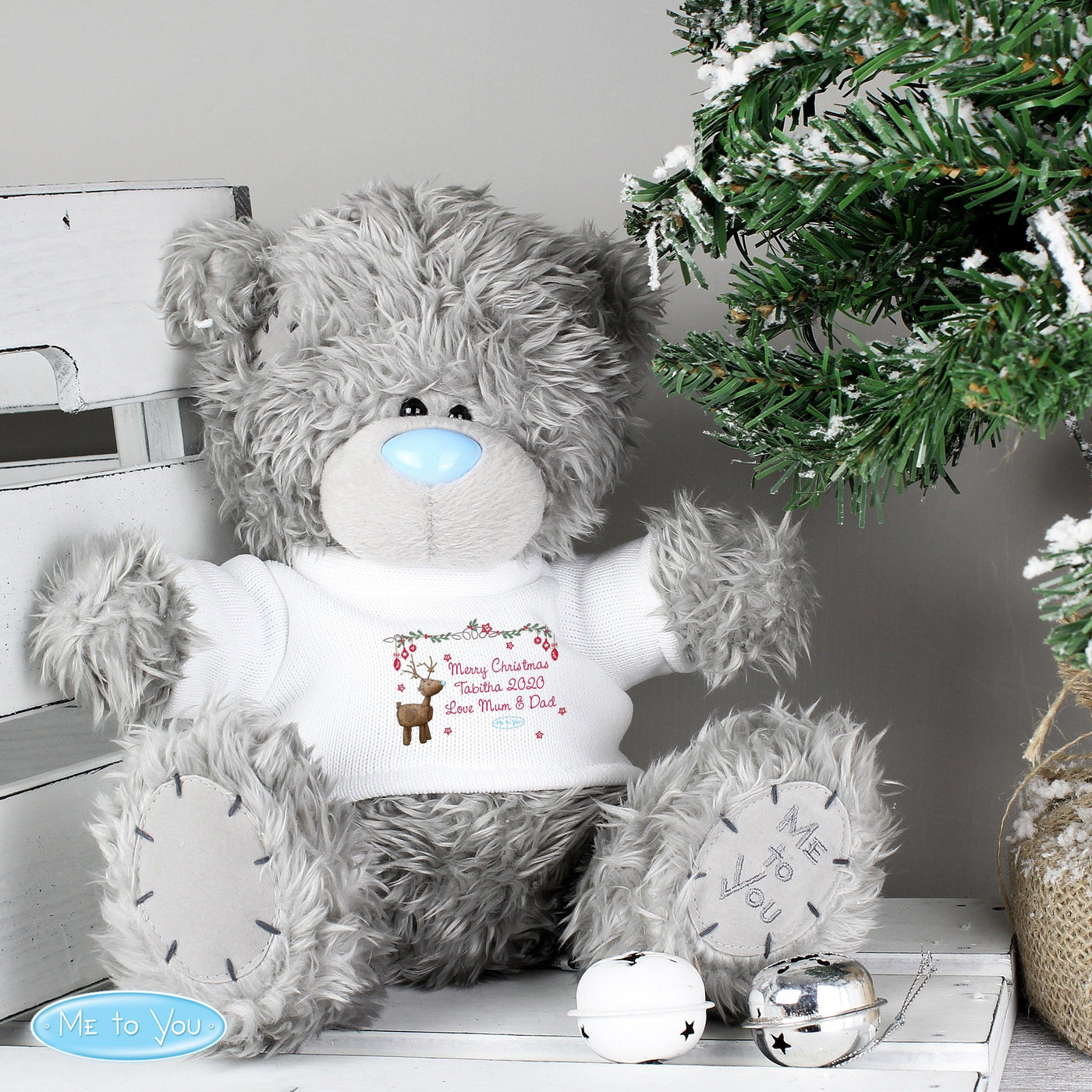 Personalised Me To You Christmas Teddy Bear with Reindeer T-Shirt - Shop Personalised Gifts