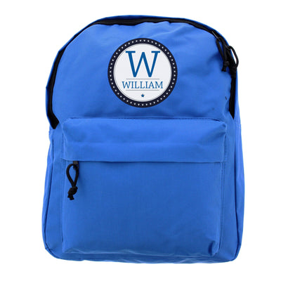 Personalised Star Name Blue Backpack - Shop Personalised Gifts