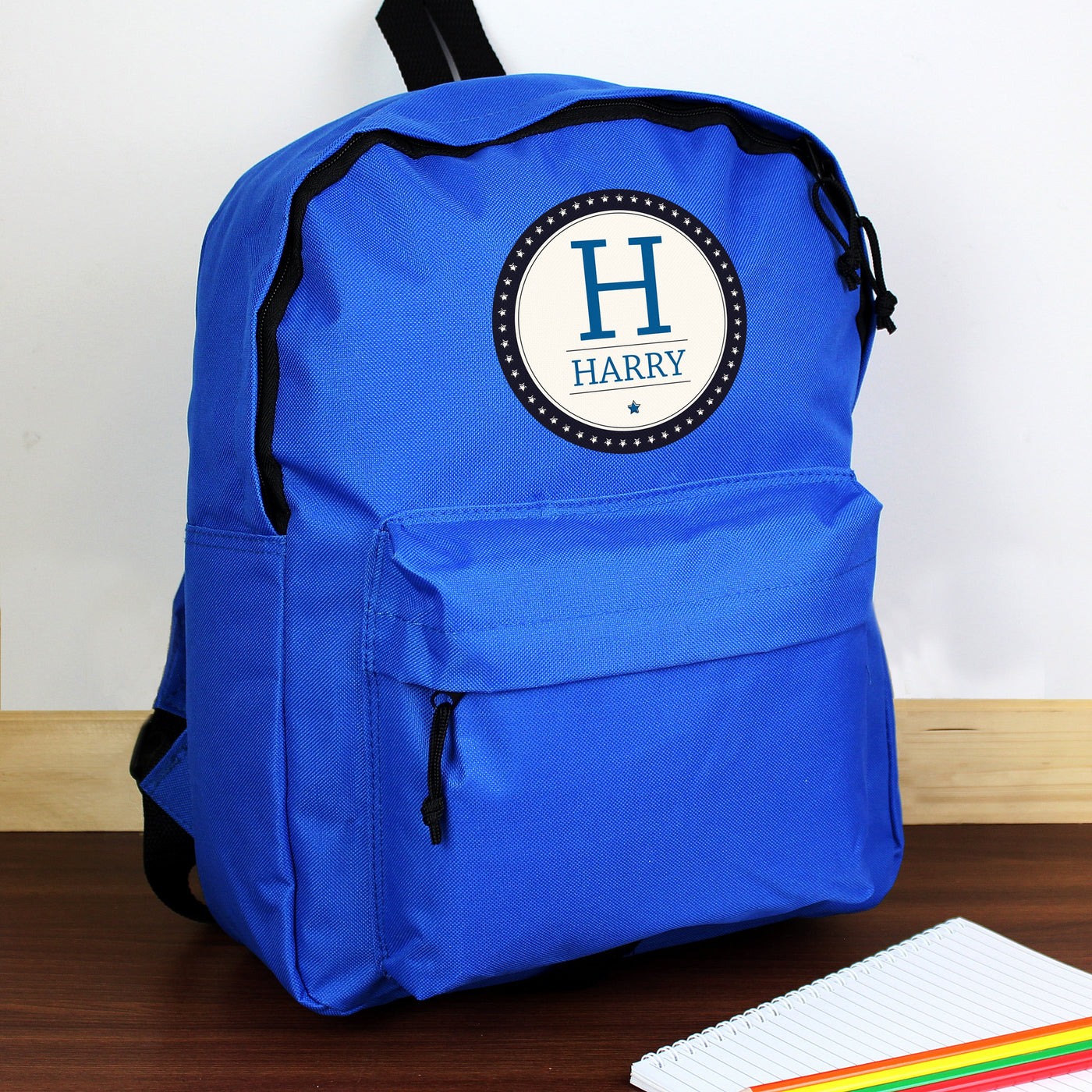 Personalised Star Name Blue Backpack - Shop Personalised Gifts