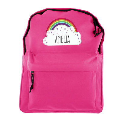 Personalised Rainbow Pink Backpack - Shop Personalised Gifts