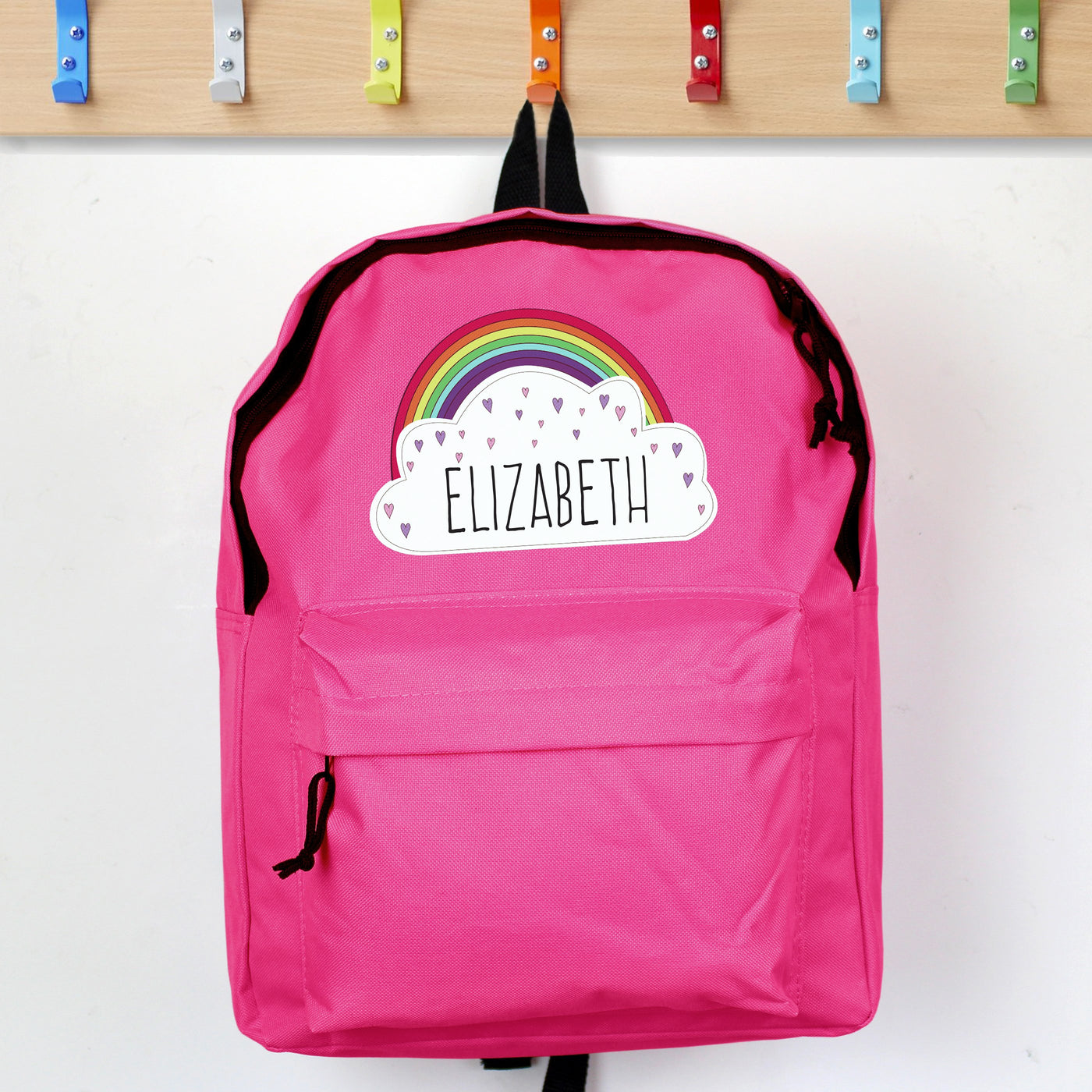 Personalised Rainbow Pink Backpack - Shop Personalised Gifts