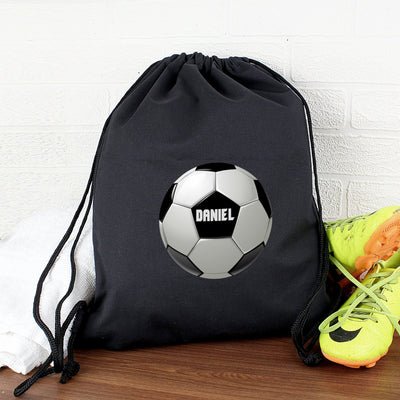 Personalised Football Black Swim & Kit Bag - Shop Personalised Gifts