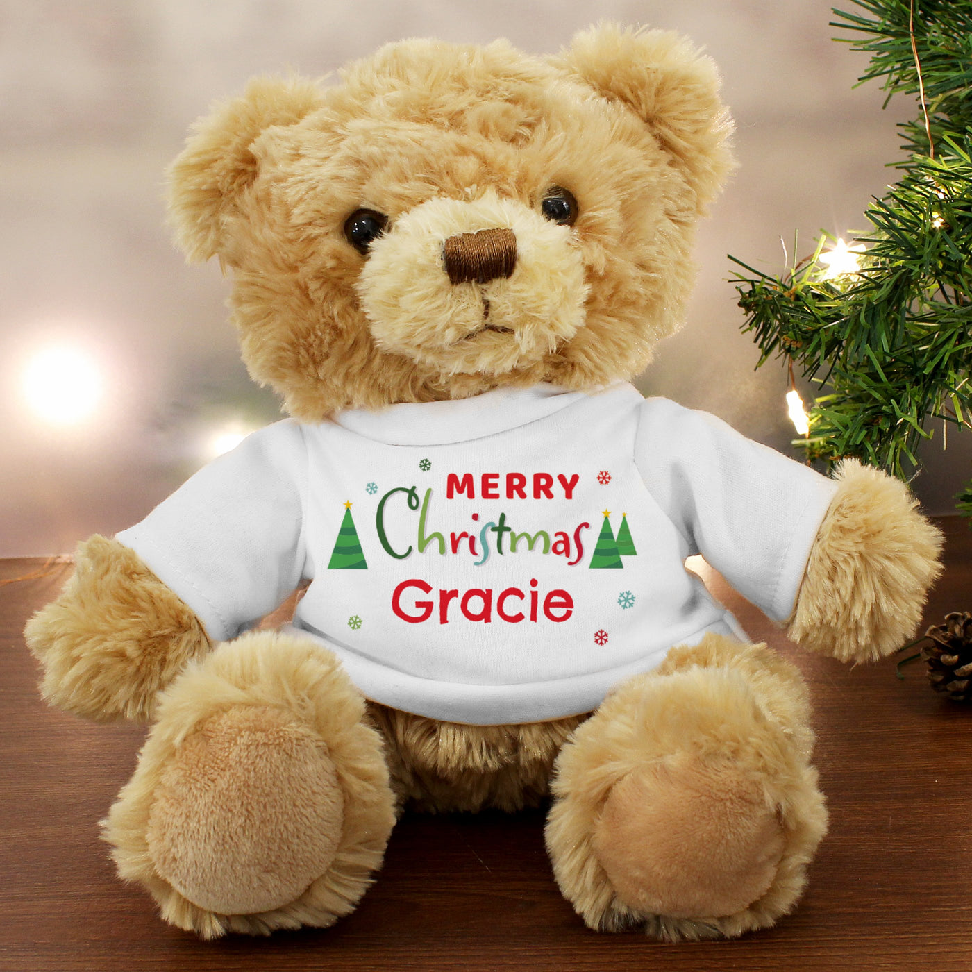 Personalised Merry Christmas Teddy Bear - Shop Personalised Gifts