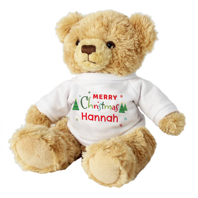 Personalised Merry Christmas Teddy Bear - Shop Personalised Gifts