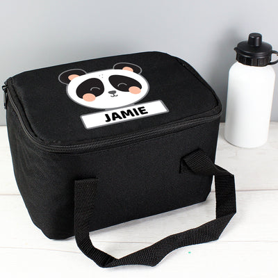 Personalised Panda Black Insulated Lunch Bag - Shop Personalised Gifts