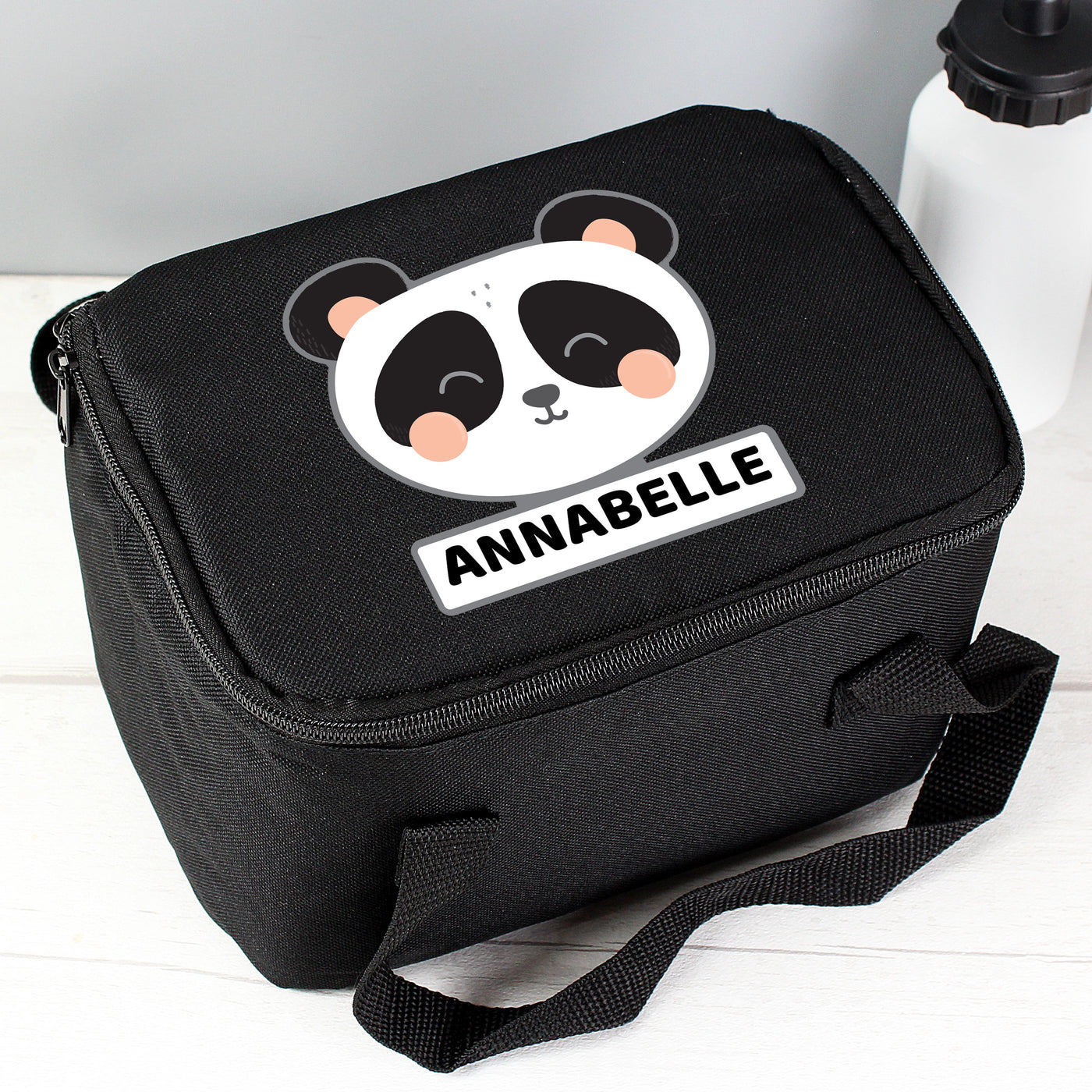 Personalised Panda Black Insulated Lunch Bag - Shop Personalised Gifts