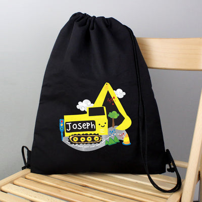 Personalised Digger Black Swim & Kit Bag - Shop Personalised Gifts