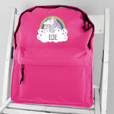 Personalised Unicorn Pink Backpack - Shop Personalised Gifts