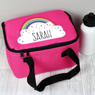 Personalised Rainbow Pink Insulated Lunch Bag - Shop Personalised Gifts