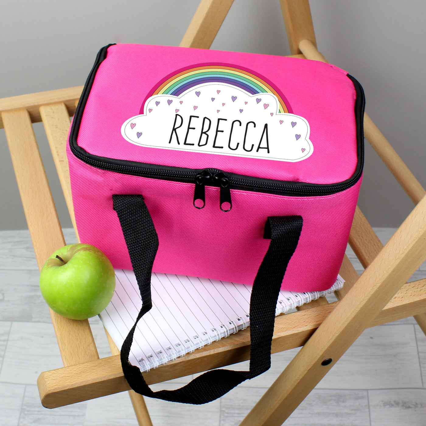 Personalised Rainbow Pink Insulated Lunch Bag - Shop Personalised Gifts