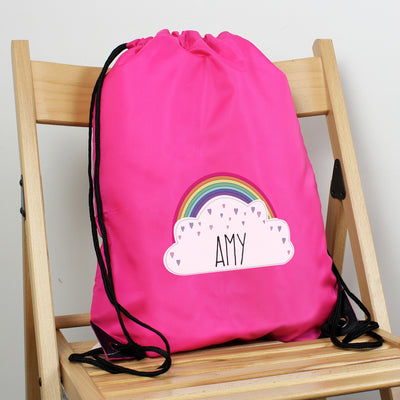 Personalised Rainbow Pink Kit Bag