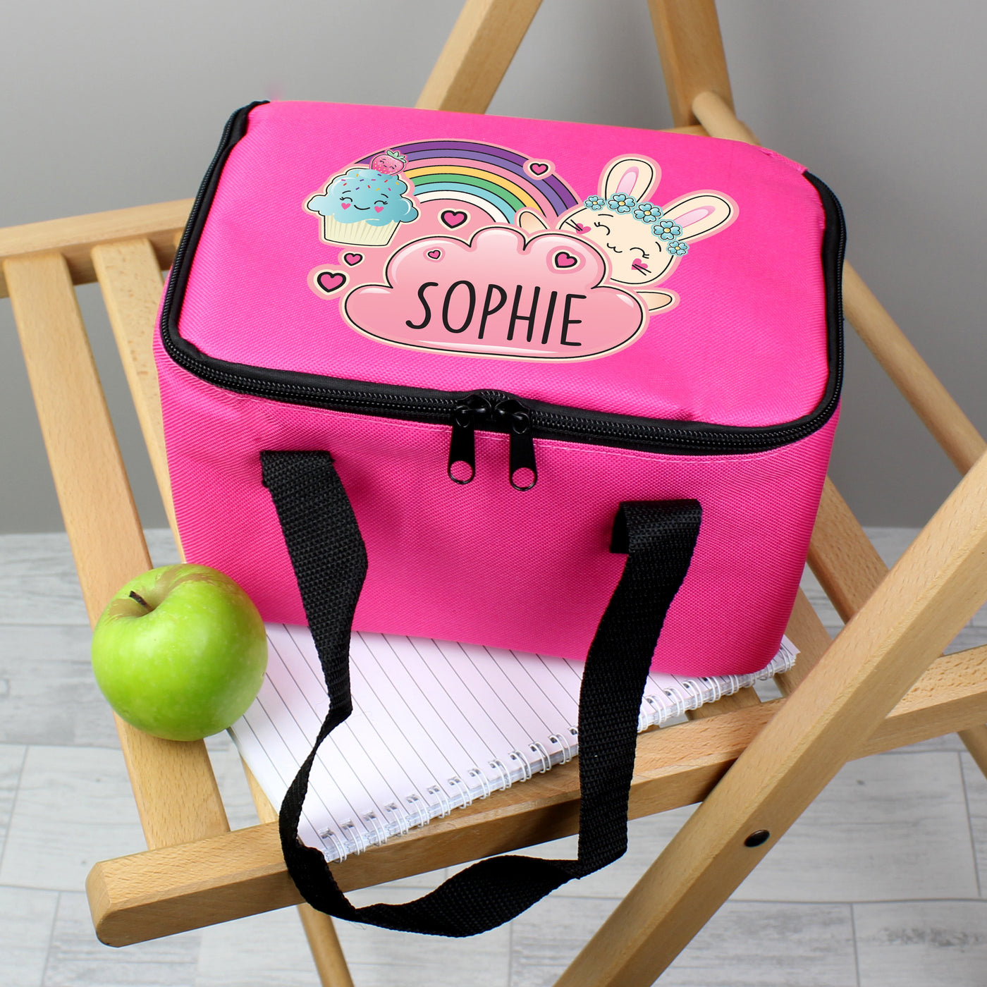 Personalised Cute Bunny Pink Insulated Lunch Bag - Shop Personalised Gifts