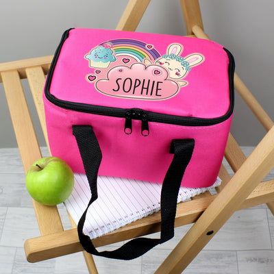 Personalised Cute Bunny Pink Insulated Lunch Bag - Shop Personalised Gifts
