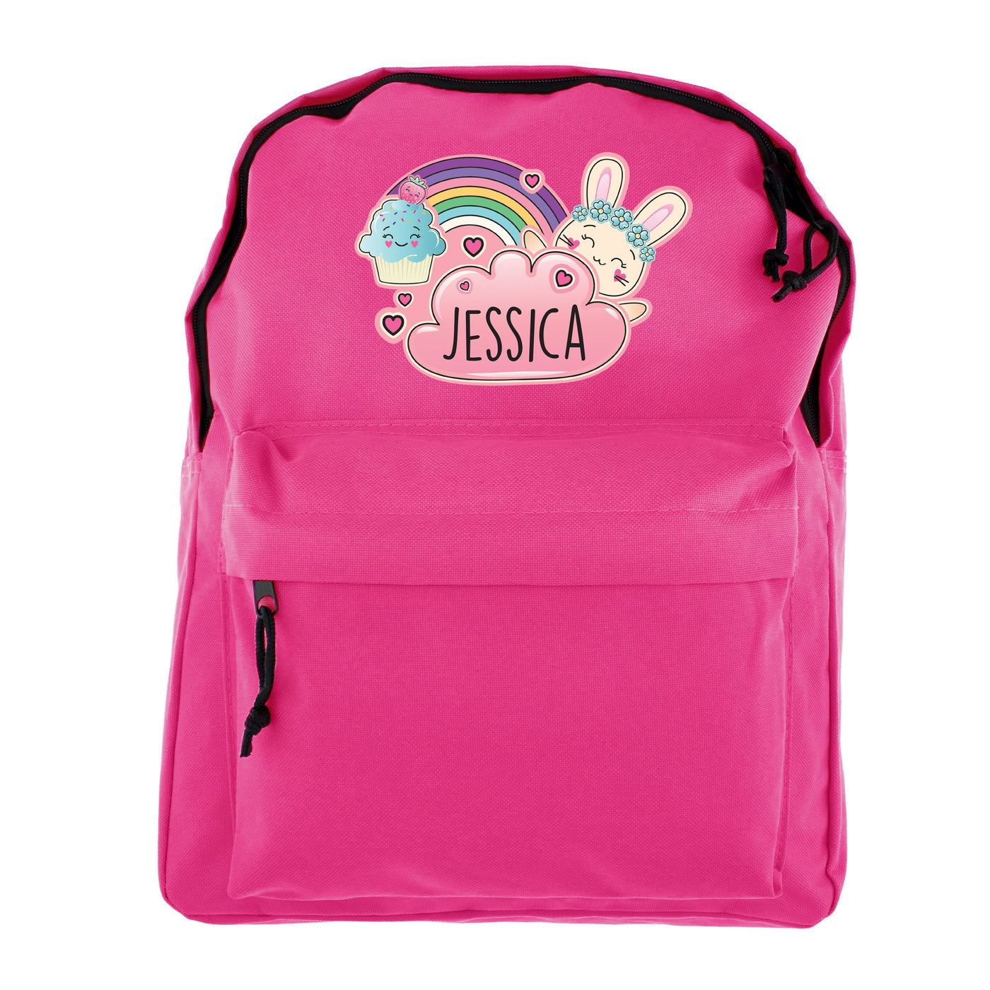 Personalised Cute Bunny Pink Backpack - Shop Personalised Gifts