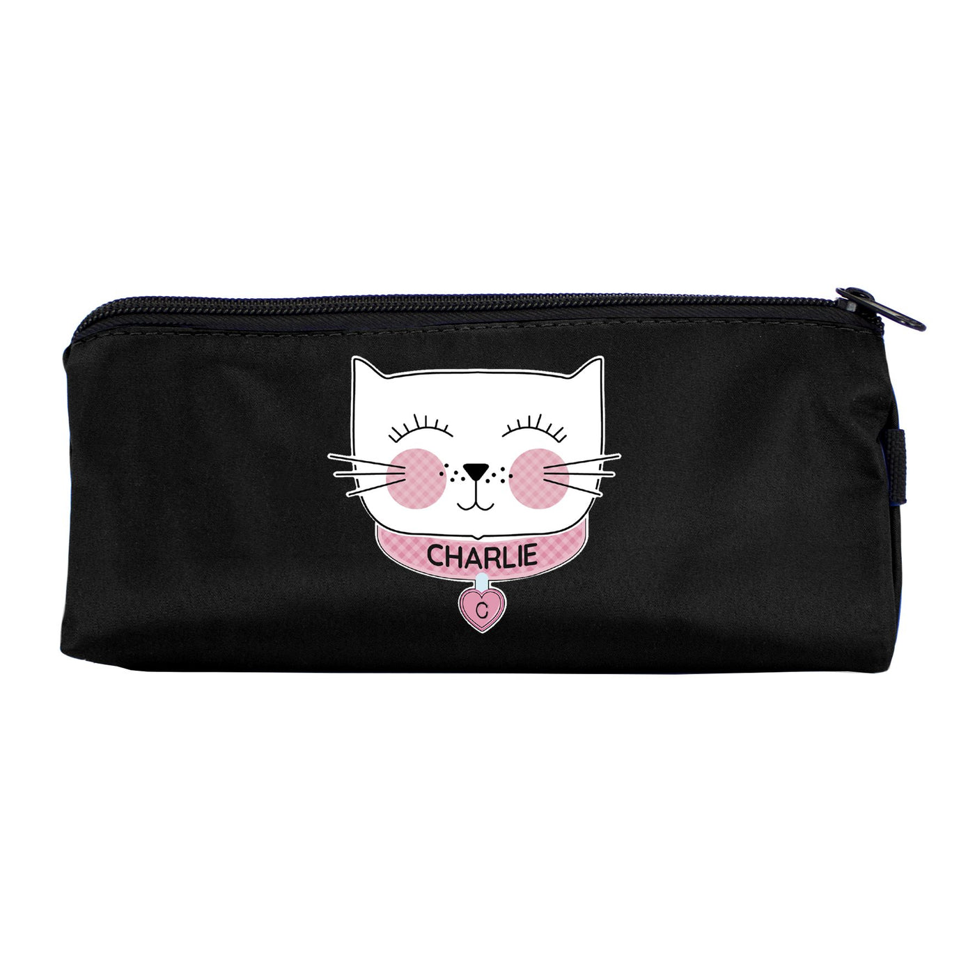 Personalised Cute Cat Black Pencil Case - Shop Personalised Gifts