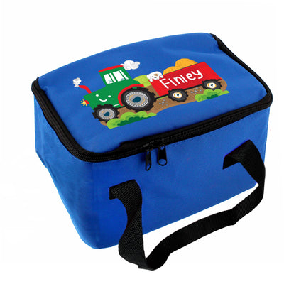 Personalised Tractor Blue Insulated Lunch Bag - Shop Personalised Gifts