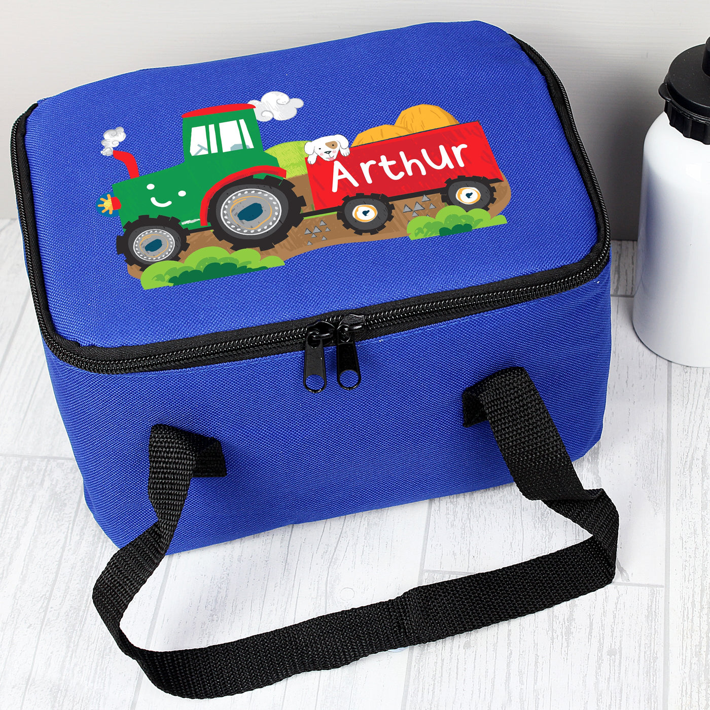 Personalised Tractor Blue Insulated Lunch Bag - Shop Personalised Gifts