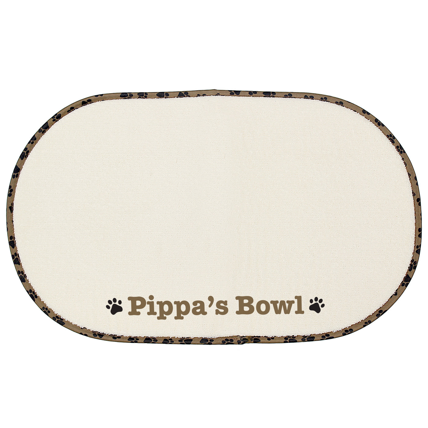 Personalised Brown Paw Print Pet Bowl Placemat - Shop Personalised Gifts