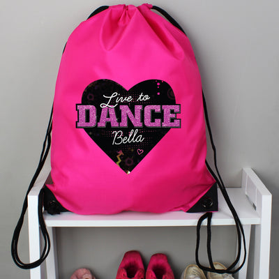 Personalised 'Live to Dance' Pink Kit Bag - Shop Personalised Gifts