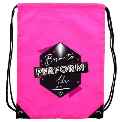 Personalised 'Born to Perform' Pink Kit Bag - Shop Personalised Gifts