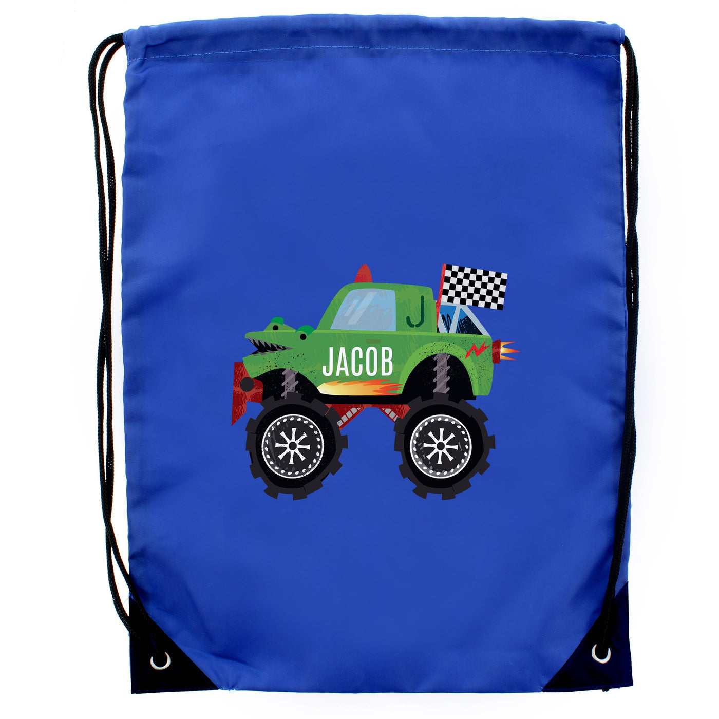 Personalised Monster Truck Blue Kit Bag - Shop Personalised Gifts